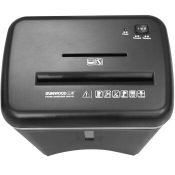 三木SD9101碎纸机5级保密粒状碎纸8张次双入纸口办公碎纸机 黑色
